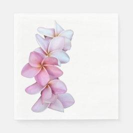 Plumeria i Rosa Pappersservett
