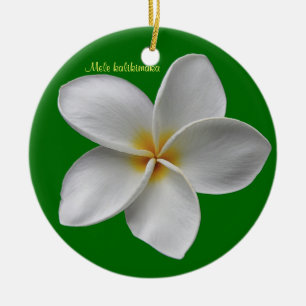 Plumeria Julens Helgdag Ornament
