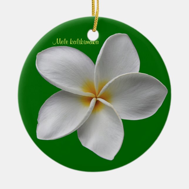 Plumeria-julens Helgdag Ornament (Framsidan)