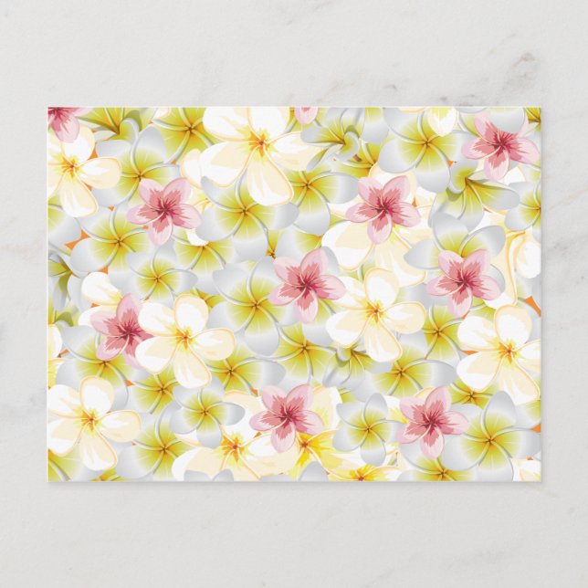 Plumeria Kärlek Me Vykort (Framsida)