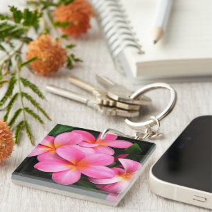Plumeria Keychain