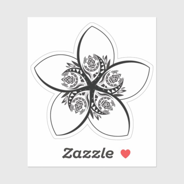 plumeria klistermärken (Ark)