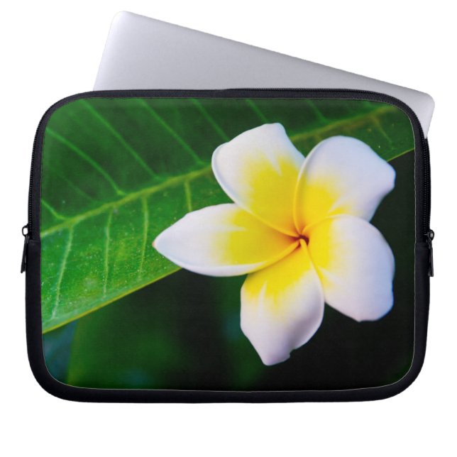 Plumeria Laptop Sleeve (Framsidan)