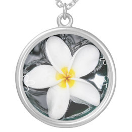 Plumeria Necklace Silverpläterat Halsband