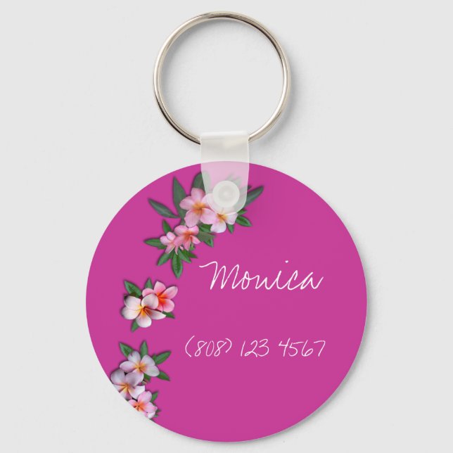 Plumeria Nyckelring (Framsida)