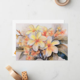 Plumeria och Snäcka Ginger Anteckningskort
