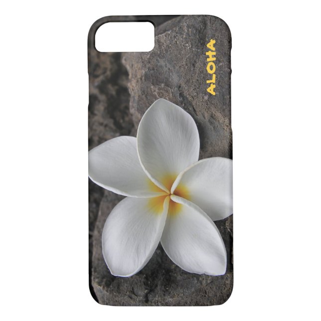 Plumeria på sten Case-Mate iPhone skal (Baksida)