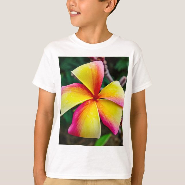Plumeria rubra t shirt (Framsida)