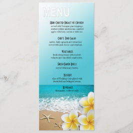 Plumeria Starfish Beach Dinner Menu Meny
