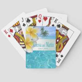 Plumeria Starfish Beach Tropical Hawaii Spel Kort