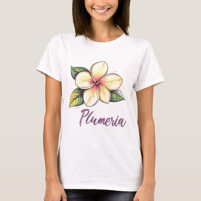 Plumeria T Shirt (Framsida)