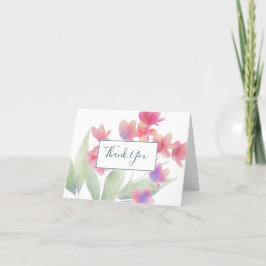 Plumeria Vatten Färg Tack Kort
