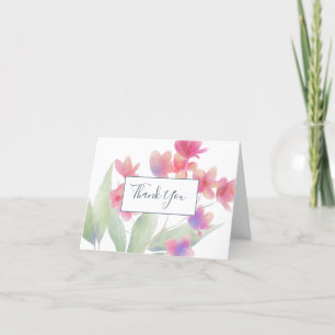 Plumeria Vatten Färg Tack Kort