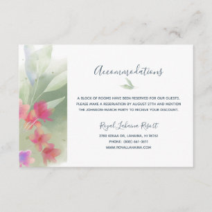 Plumeria Vatten Färg Tilläggskort