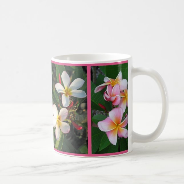 Plumeriahawaiibon blommar i Collage på muggen Kaffemugg (Höger)