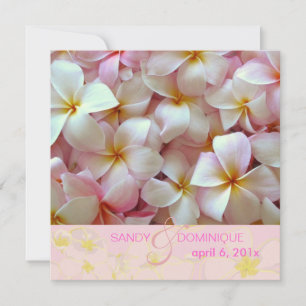 Plumerias på gul bakgrund inbjudningar