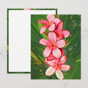 Plumerias rosa anteckningskort