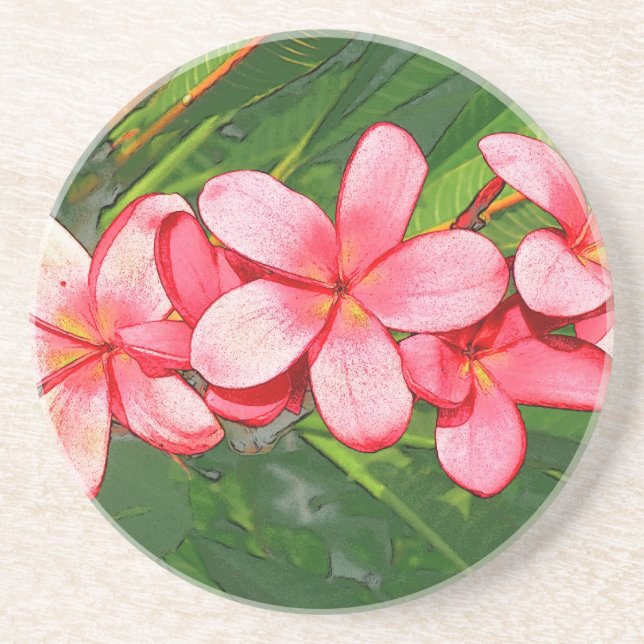 Plumerias rosa underlägg (Framsidan)