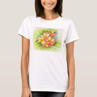 Plumeriavattenfärg av Malorie Arisumi Maui Hawaii Tee