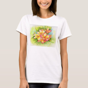 Plumeriavattenfärg av Malorie Arisumi Maui Hawaii Tee Shirt