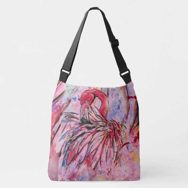 Plumes au rose axelväska (Framsida)
