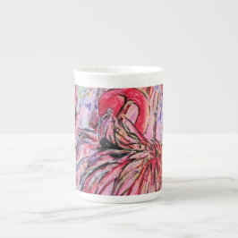 Plumes au rose benporslin mugg