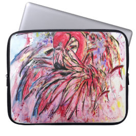 Plumes au rose Sacs pour électronique Laptop Fodral