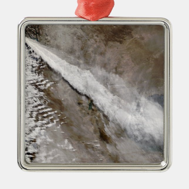 Plummen från utbrottet av Chaiten-vulkanen, Chile Julgransprydnad Metall (Framsidan)