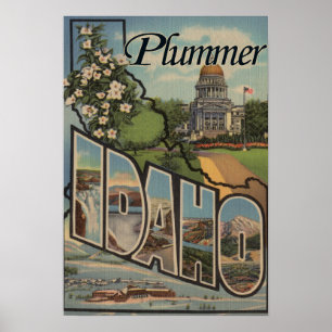 Plummer Idaho - stora brevplatser Poster