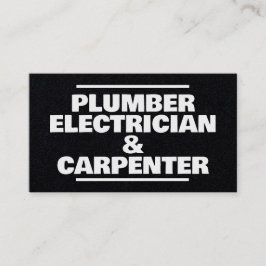 Plummeskrivare och carpenter QR Premium Visitkort