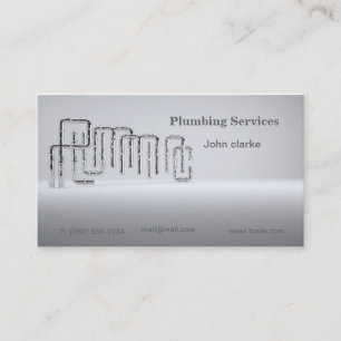 Plumming eller handel servar visitkorten visitkort