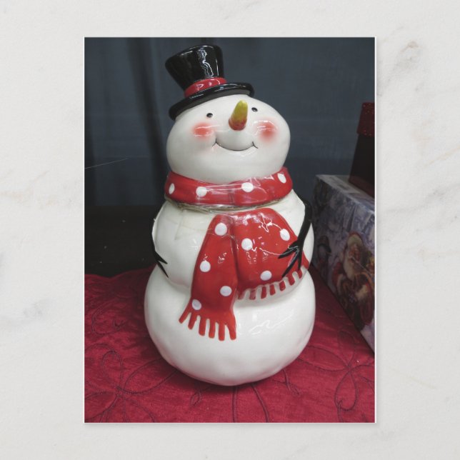 Plump Snögubbe Vykort (Framsida)