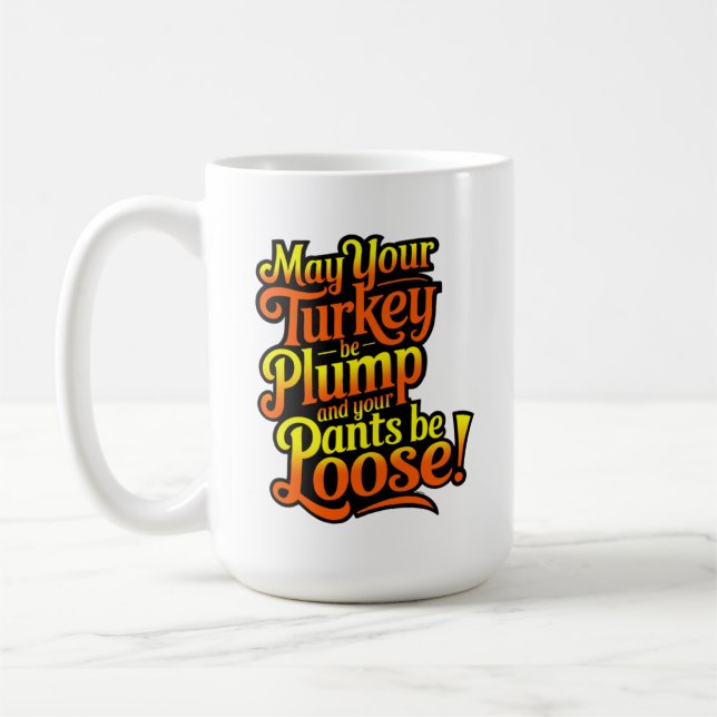 Plump Turkiet, Tecknad Farmer Turkey, Mugg (Vänster)