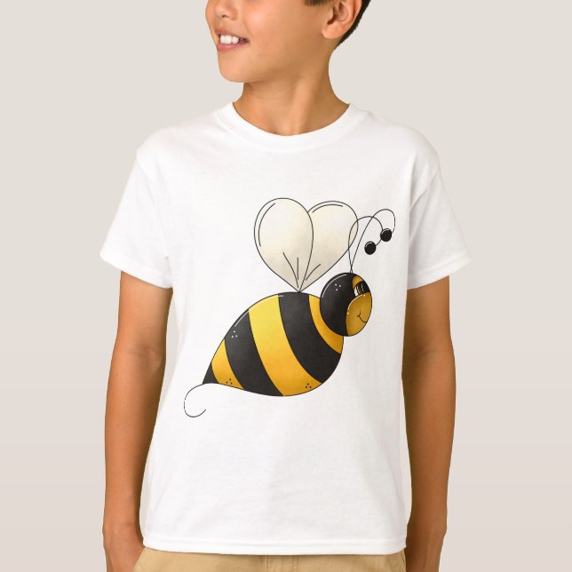 Plump Winged Bumble Bee T Shirt (Framsida)
