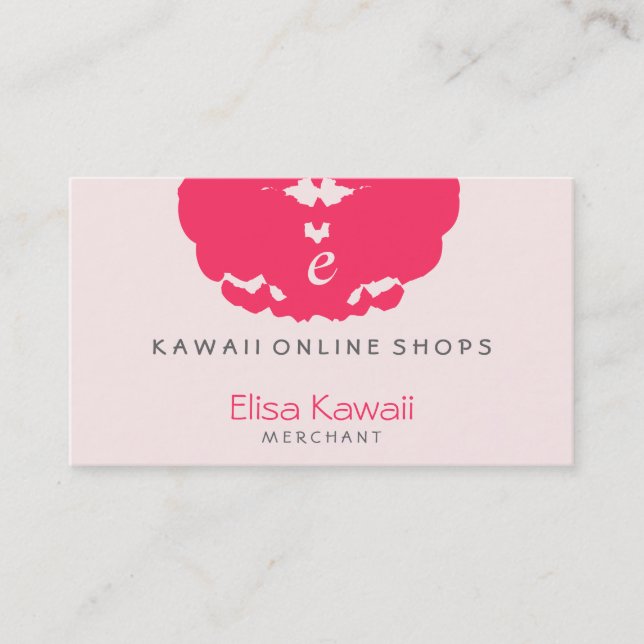 Plumpen för E Kawaii shoppar Visitkort (Framsida)