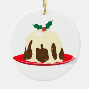 Plumpudding Julgransprydnad Keramik