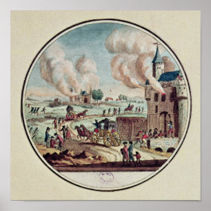 Plundringen och förstörelsen av Chateaux Poster