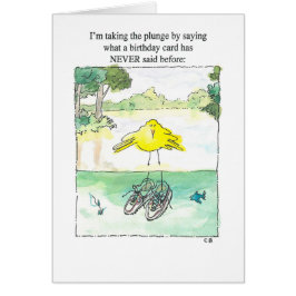"Plunge"-födelsedagskort Hälsningskort