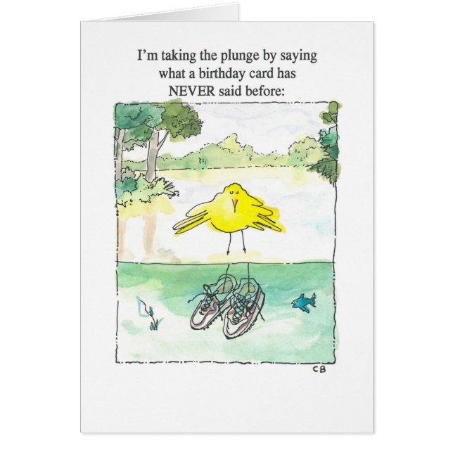 "Plunge"-födelsedagskort Hälsningskort (Framsidan)