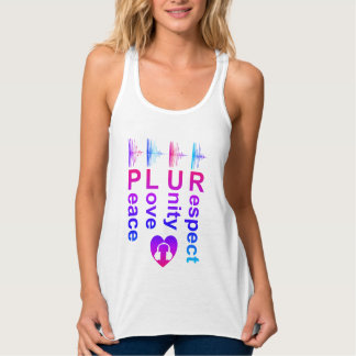 PLUR (Fred kärlek enhet respekt) Linne Med Racerback