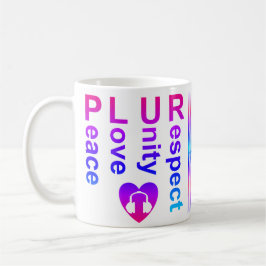 PLUR (fredsenhetsprincipen i Kärlek) Kaffemugg