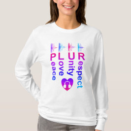 PLUR-Långärmad (Peace Kärlek Unity Respect) - skir T Shirt