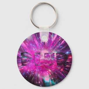 PLUR-Magenta Nyckelring