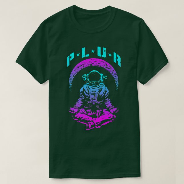 PLUR Peace Kärlek Unity Respect Techno Rave EDM As T Shirt (Design framsida)