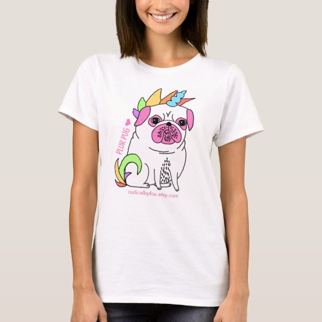 Plur Pug Tee Shirt (Framsida)