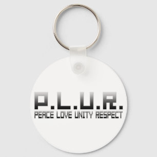 PLUR - Respekt för fredkärlekenhet Nyckelring