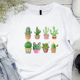 Plus Cactus Skriv ut Tee