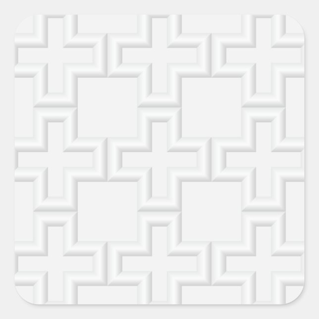 Plus Embossed Yta Mönster Fyrkantigt Klistermärke (Framsida)