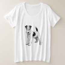 Plus Storlek Fox Terrier T-Shirt