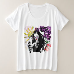 Plus storlek häxa t shirt